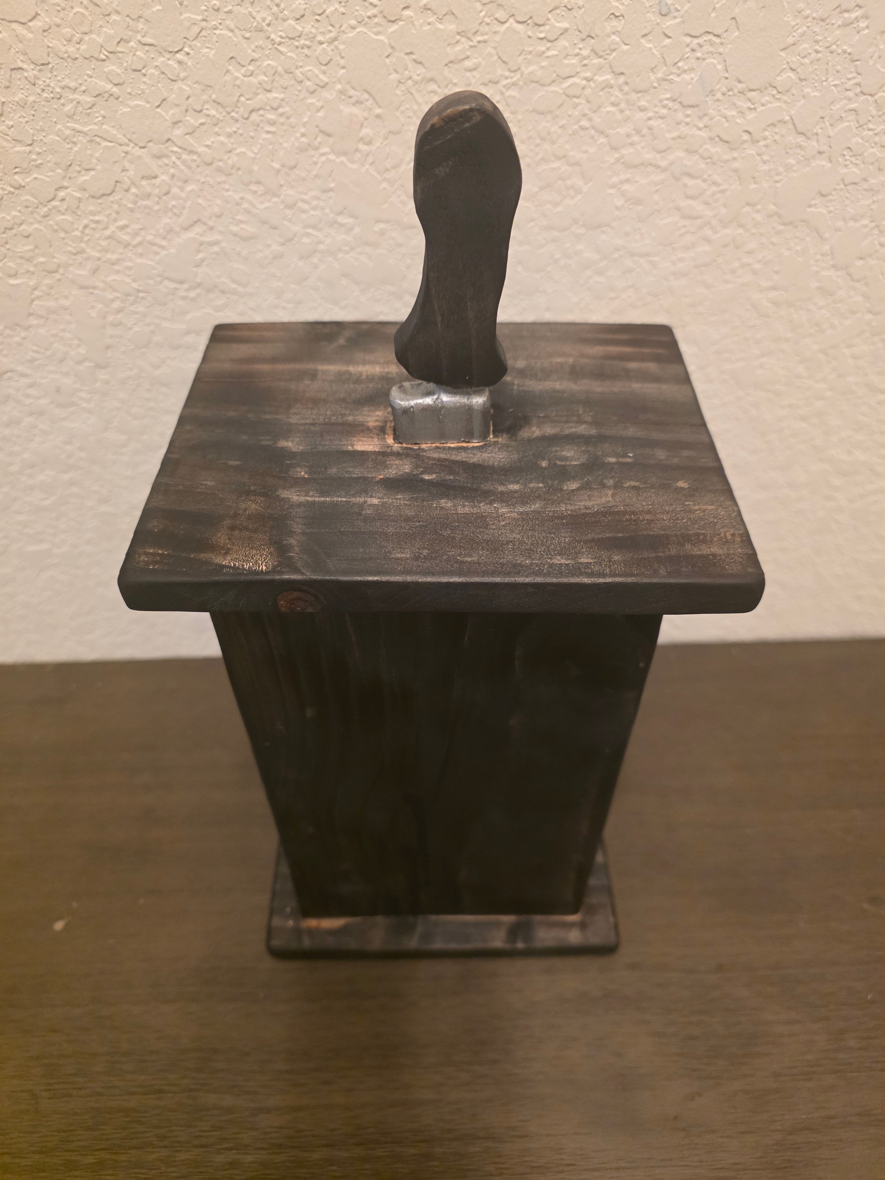 Handcrafted Slasher Film Wooden Lantern with Knife Handle