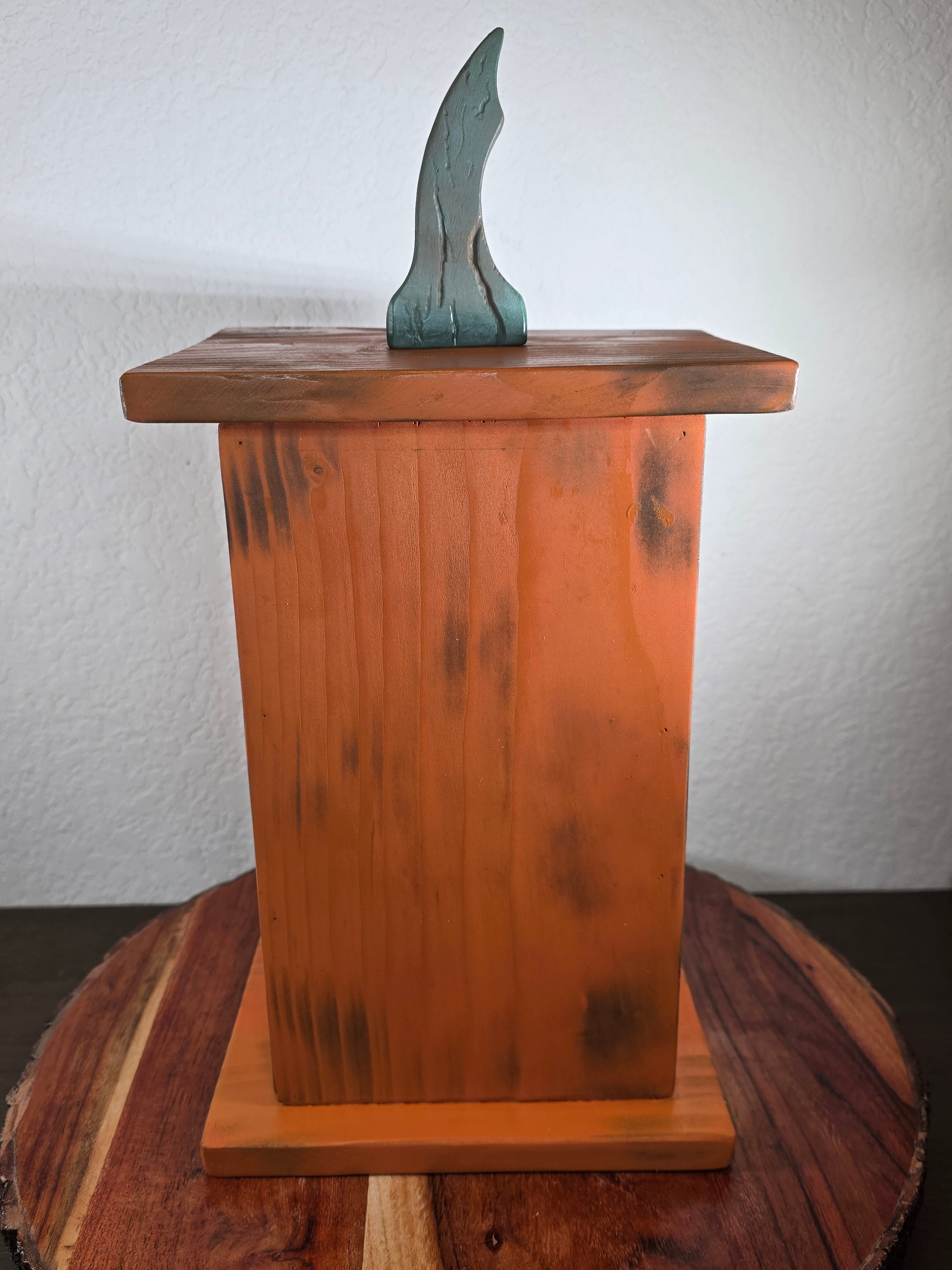 Handcrafted Slasher Film Wooden Lantern