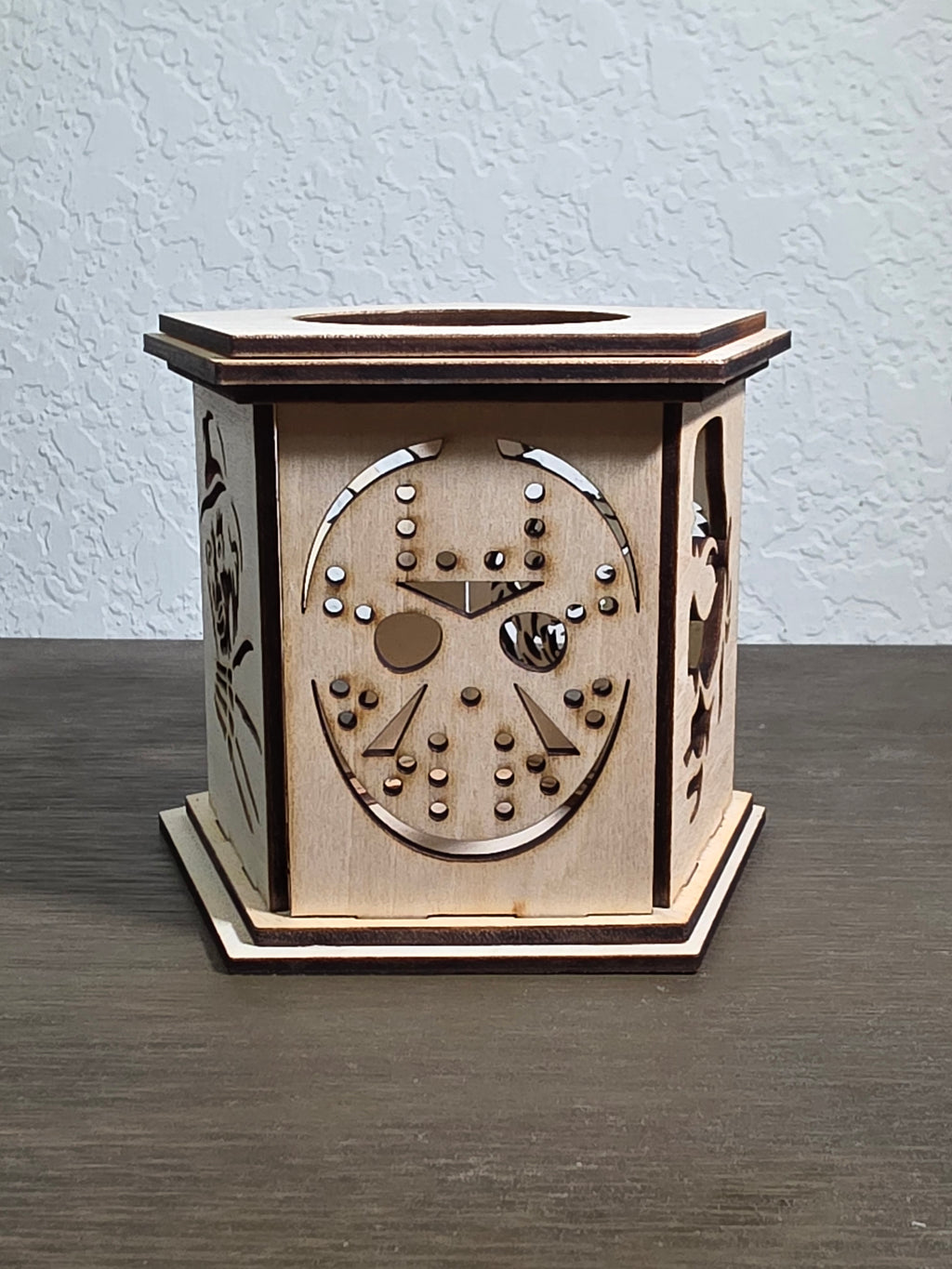 Slasher Silhouette Mini Wood Lantern