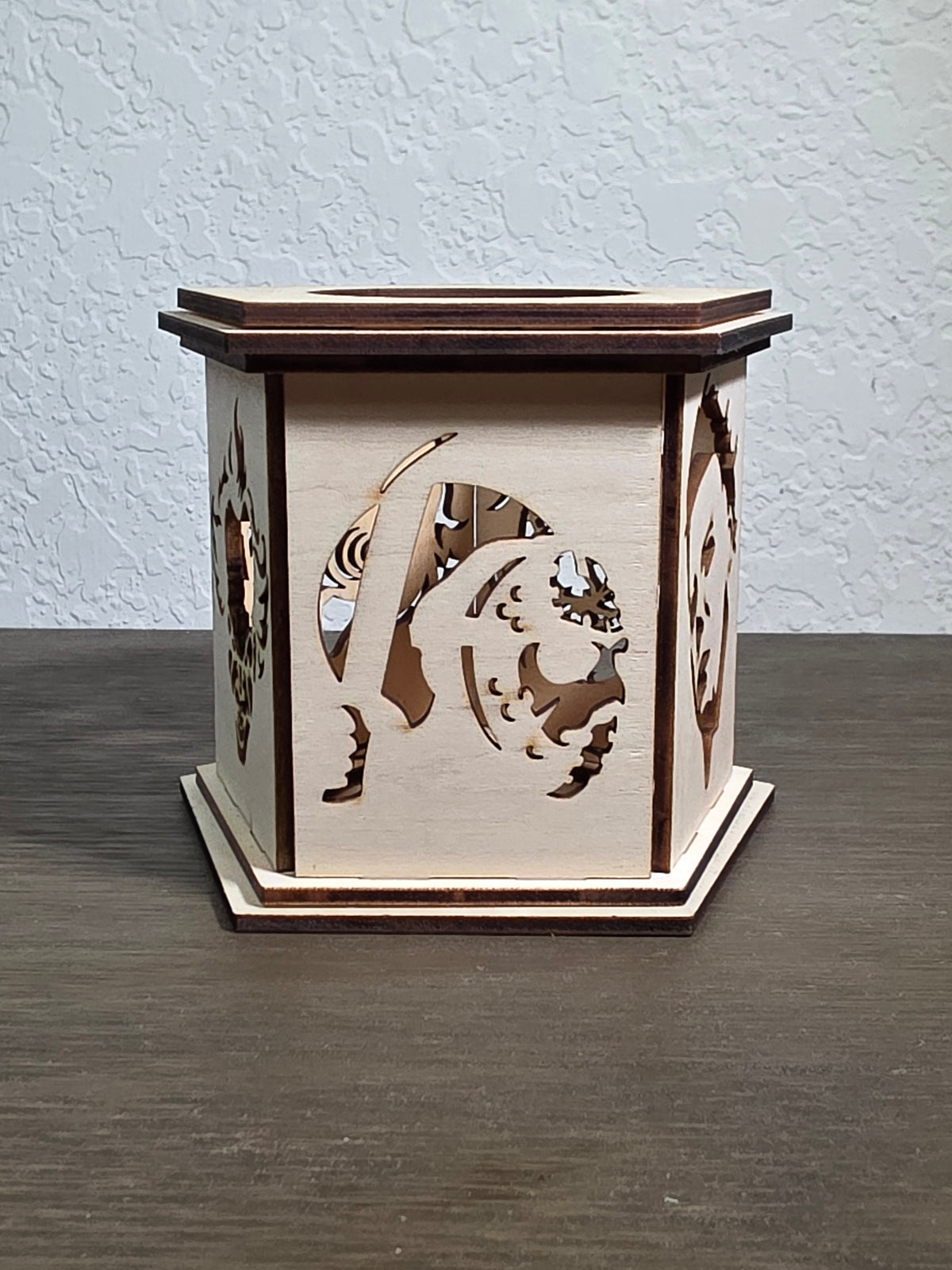 Slasher Silhouette Mini Wood Lantern