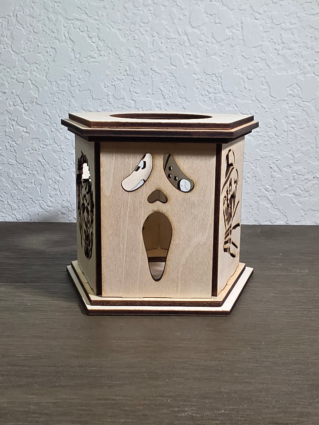 Slasher Silhouette Mini Wood Lantern