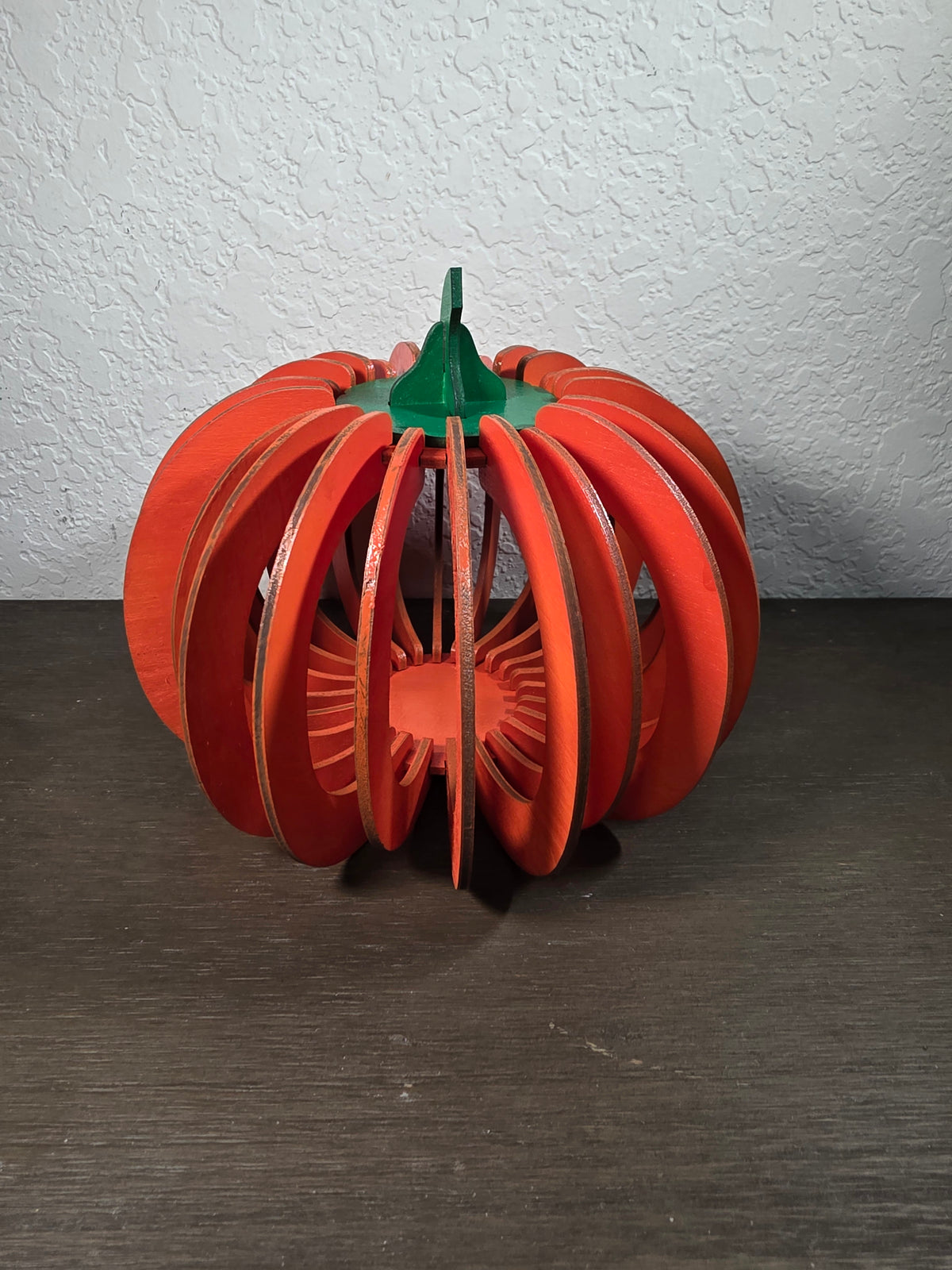 Handcrafted Wooden 3D Pumpkin – Laser Cut Fall Décor