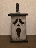 Handcrafted Slasher Film Wooden Lantern with Knife Handle