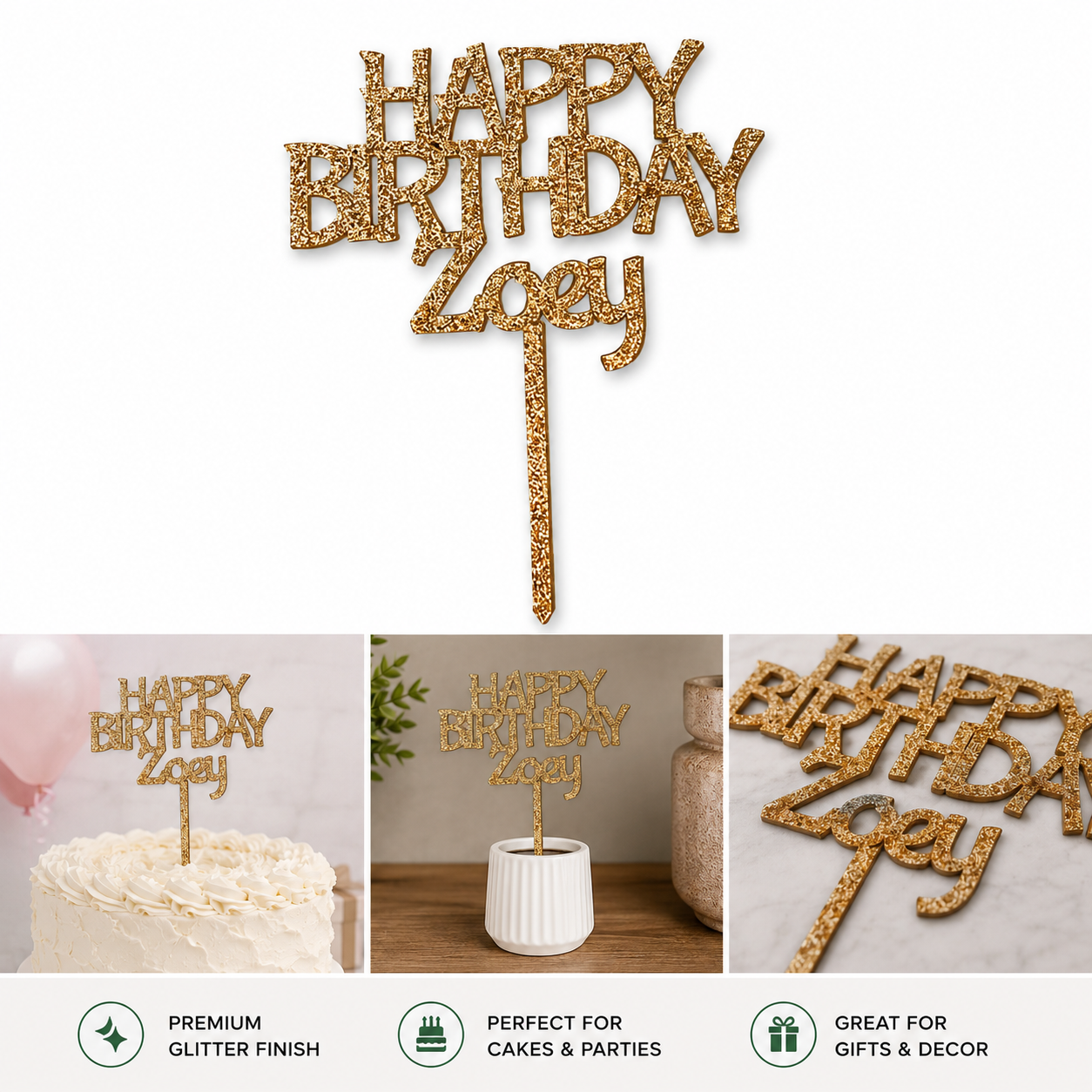 Personalized Name Cake Topper