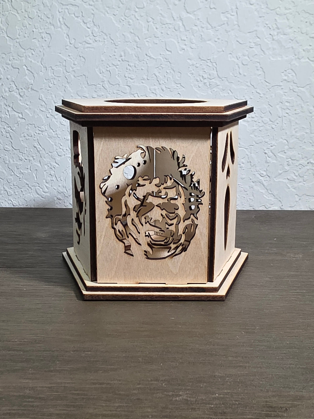 Slasher Silhouette Mini Wood Lantern