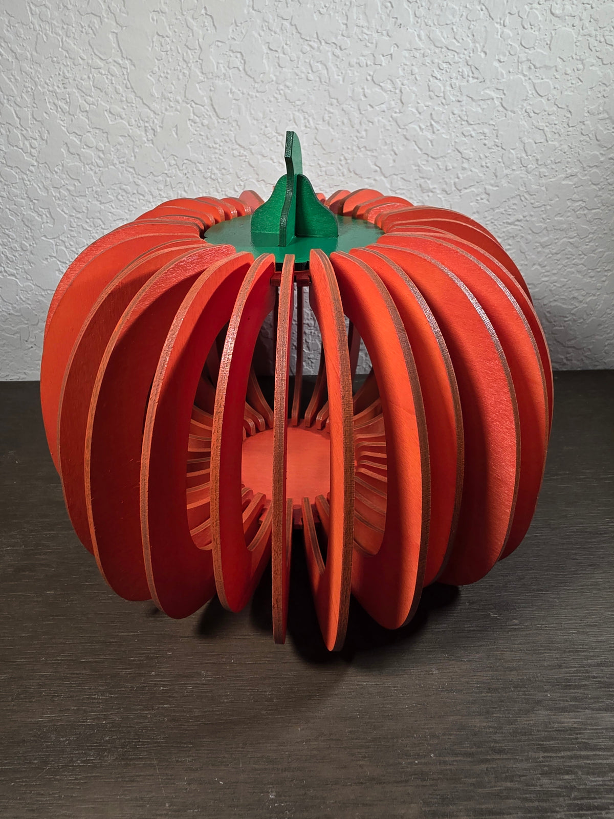 Handcrafted Wooden 3D Pumpkin – Laser Cut Fall Décor