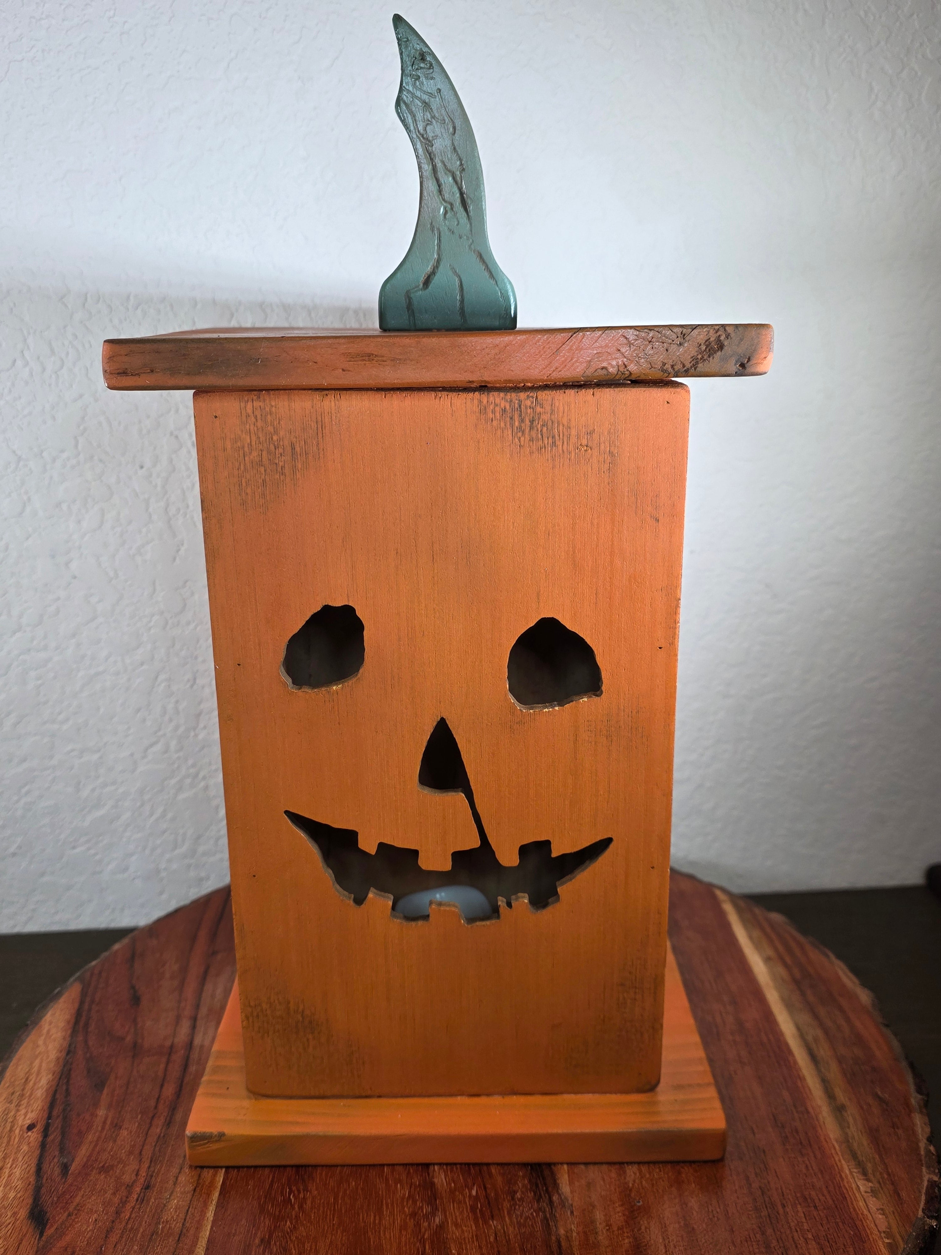 Handcrafted Slasher Film Wooden Lantern